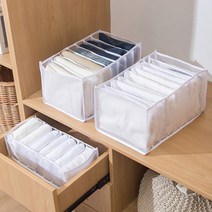 칸칸이 수납함 속옷 양말 의류 정리 보관함 소형, 칸칸정리함-TBOXS-화이트
