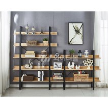 책장 책꽂이 꾸미기 거실 서재 낮은 전면 3단 5단 원목 DIY 이케아 한샘, 블랙
