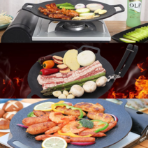 야외 가스레인지 사은품 그리들 업소 코팅 실리콘손잡이 집게 일반형 캠핑 인덕션겸용 커버 불판, 05-1. 그리들 특대형 36cm(일반형)
