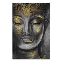 5단묵주팔찌 불교용품 매장 염주팔찌 108염주 파는곳 1 조각 현대 홈 장식 벽 예술 사진 거실 황금 부처님 동상 hd 캔버스 유화 침실 패션 포스터, 35x50cm 프레임 없음, 2043-01
