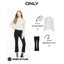 쉬폰 셔츠 모으다 ONLY 봄계절 도트 러플 풀오버 후드 긴 소매 러블리 여성 2147613388