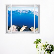 [바보사랑] iw524-백두산천지_창문그림액자(중형)[꾸밈], 타입선택:D타입-엘레강스실버, 상세 설명 참조