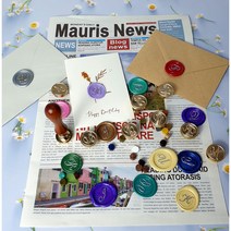 실링왁스 스탬프 인장 도장찍기 영문 알파벳 시리즈 씰링헤드 청첩장 돌잔치 카드 편지 봉인, 필기체-L