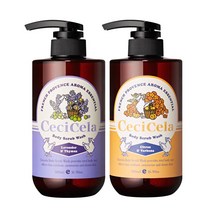 (홈쇼핑상품)쎄씨쎌라 프렌치 아로마에센셜 바디스크럽워시 500ml 라벤더백리향 1개+시트러스버베나 1개