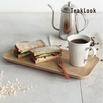 브랜드없음 [티크룩]티크 원목 디저트 플레이트