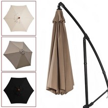 TPU창 패널 200/270/300cm 스탠드없이 안티 자외선 방수 파티오 우산 커버 190T 폴리 에스터 가든 파라솔 교체 천, [03] 3m 8shares, [02] green
