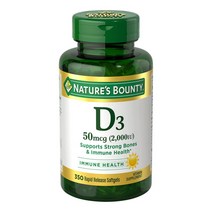비타민 D3 ( Natures Bounty )-해외직구 구매대행, 1개, 1개, 350개
