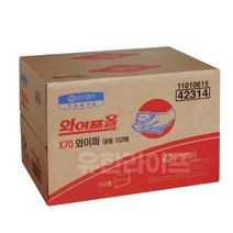 42314 와이프올 X70 와이퍼 대형 152매 기름흡수 와이퍼올 흡수포 유흡착재 흡착포 산업용 종이보루