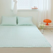 [올리비아데코]롤리썸머 시어서커 리플 패드(Q), 캔디민트_41_O21HPP04Q