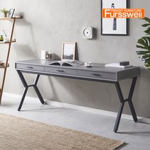 퍼스웰 시티 입식테이블 서랍형철재책상1600(SG_086), 빈티지