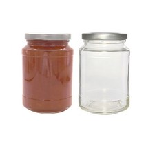 [유리병] 과일청480 1개 480ml, 검정마개