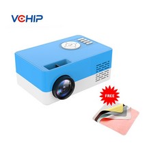 미니빔 프로젝터VCHIP J15 LED 미니 프로젝터 풀 HD 홈 지원 1080P TV USB 휴대용 극장 미디어 플레이어, 02 Blue_02 미국 플러그