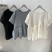 여름/여성/반팔/블라우스/면 마/린넨/셔츠/빅사이즈