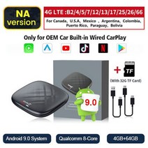 카링킷 Won-Carlinkit 4 무선 카플레이 미니 Ai 박스 안드로이드 오토 아우디 벤츠 마쓰다 토요타 넷, 08 TBOX-4G64G-32G-US