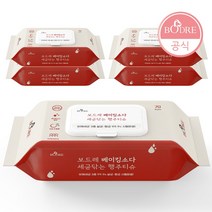 보드레 베이킹소다 행주티슈 70매 5팩 / 행주 주방물티슈, 5개