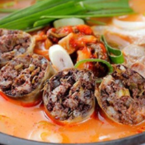얼큰 순대국 토종 순대국 넉넉한 용량 국산 진한 고기국물, 토종 순대국+얼큰 다대기