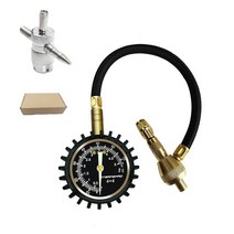 자동차부품 짹아 2in 1 기계식 자동차 타이어 디플레이터 게이지 0-70 PSI/0-5 Bar 4X4 대형 오프로드 밸브, [02] Package A, 02 Package A
