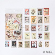다꾸 레트로 빈티지 스탬프 컬렉션 저널 장식 스티커 스크랩북 스틱 레이블 일기 앨범 문구, [04] 4