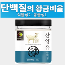 산양유 단백질분말 250g 소화 흡수 잘되는 운동전후 좋은 단백질 가루 보충제 관리 50대 60대 lgg GG 혼합유산균19종 함유 람노서스 동물성2 식물성1 황금비율 단백질쉐이크