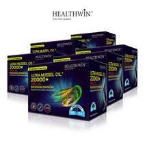[뉴질랜드직배송] 헬스윈 울트라 뉴질랜드 초록입홍합 오일 20000mg 120caps (크릴함유)X6, 1개