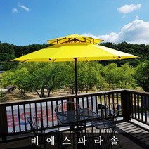 [비에스파라솔]야외 2단8각 파라솔/FRP(2300), 레드