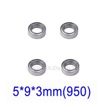 rc카 입문용 국민 무선 조종 알씨카 자동차 4Pcs 520 620 830 850 950 베어링 5mm/6mm 가이드 롤러 타미야 미니 4WD RC 2x6x2.5 2x5x2.5 3, [07] 5x9x3 4pcs