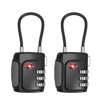 [캐리어자물쇠추천] 리빙그레이 1+1 TSA 와이어형 좌물쇠 캐리어좌물쇠 여행용 잠금장치 도난방지