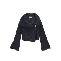 마땡킴 TWO WAY KNIT CARDIGAN JACKET IN BLUE MK2377CD013M0BL