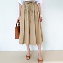 네쥬 여성 여름 편한 밴딩 캐주얼 핀턱 와이드 팬츠