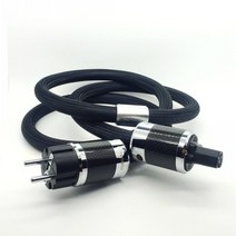 [해외]FURUTECH Alpha PS-950-18 Alpha-OCC 도체 탄소 섬유 플래그십 발열 업그레이드 전원 코드 AC 전원 케이블 버전, EU 버전, 협동사, 1.5m