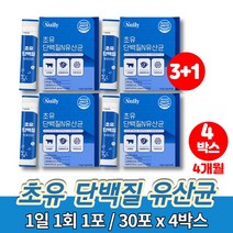 노인 공복 유산균 성인 초유 파우더 면역글로불린 프로바이오틱스 FOS 50대 60대 70대 아침 단백질 쉐이크 프로프리바이오틱스, 4박스