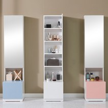 듀이 틈새 슬림 전신 거울 화장대 400 핑크