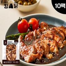 킹닭 껍질없는 한입 닭다리살 200g x 10팩 통닭다리살 통다리살 슬라이스 닭다리 순살, 갈비맛 200g x 10팩