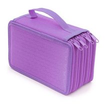 다용도 필기구 72색 색연필 케이스, 퍼플, 8개