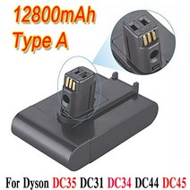 Ds 핸드헬드 진공 청소기용 정품 리튬 이온 교체 배터리 타입 A DC31 DC34 DC35 DC44 DC45 917083-01 22.2V 12800mAh, 22.2 볼트, 6800mAh, 1개