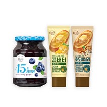 복음자리 45도블루베리잼350g+앙버터스프레드120g+호두바닐라스프레드130g
