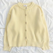 스프링 우먼 라운드 뮤즈 나그랑 가디건 러빈데어, 초콜릿 브라운