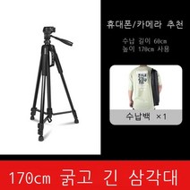 브이로그 여행용 삼각대 스마트폰 카메라삼각대, 170CM 삼각대 + 보관 가방