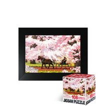 퍼즐피플 빨강머리앤 108피스 직소퍼즐 모음, 미니큐브 산책 108피스 액자포함(108피스자체제작블랙), 108p