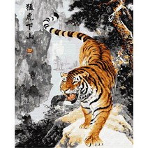 맹호 [캔버스형] [그리기] 40x50, 단품