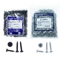 석고피스 목재용피스 백색 흑색 델타피스 목공피스 방부목피스 봉지 판매, 나팔머리석고외날, 나팔머리석고외날(흑색)#6(3.5)x38-500개