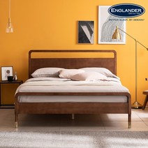 잉글랜더 라벤나 고무나무 원목 침대 삼중직 9존 케미컬폼 65T 필로우탑 독립매트-Q, 월넛