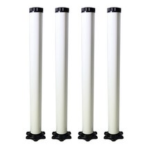 철물의민족 식탁다리 700mm 책상 테이블 다리 해바라기, 화이트-1세트(4개)