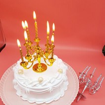 파티피플 기간한정 흰색리필초 덤! 블링블링 샹들리에초 (골드숫자초 이쁜초와 환상궁합), 1개, 골드홀더+골드초+흰색초