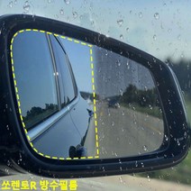쏘렌토R 사이드미러 방수필름 맞춤제작, 상품선택, 바겐방수필름_53, 1개