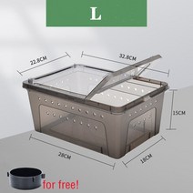 파충류 사육장 파충류 사육 상자 거북이 도마뱀 테라리움 탱크 높은 투명 단열 장식, 06 black-l