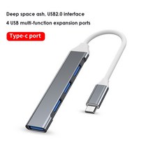 RYRA USB 3.0 Multi-fountion Dock 4Port Hub High Speed Type C Splitter Adapter OTG For PC Computer Ac, [05] USB 3.0 gray