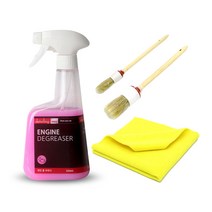 디테일링프로 엔진룸 세정제 500ml 엔진 청소 클리너 크리너 코팅 코팅제 기름때 찌든때, A-1 엔진룸크리너 500 (브러시+타월)