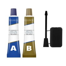 견고한 금속 수선제 용접 접착제 A + B 산업용 내열성 수리 영구 세트 100g, 100 그램, 회색