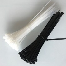 컬러 케이블타이 전선정리 선정리 100pcs 고정 홀더, 화이트CM004456